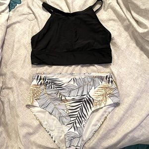 Shein High waisted bottoms and strapped top swimsuit